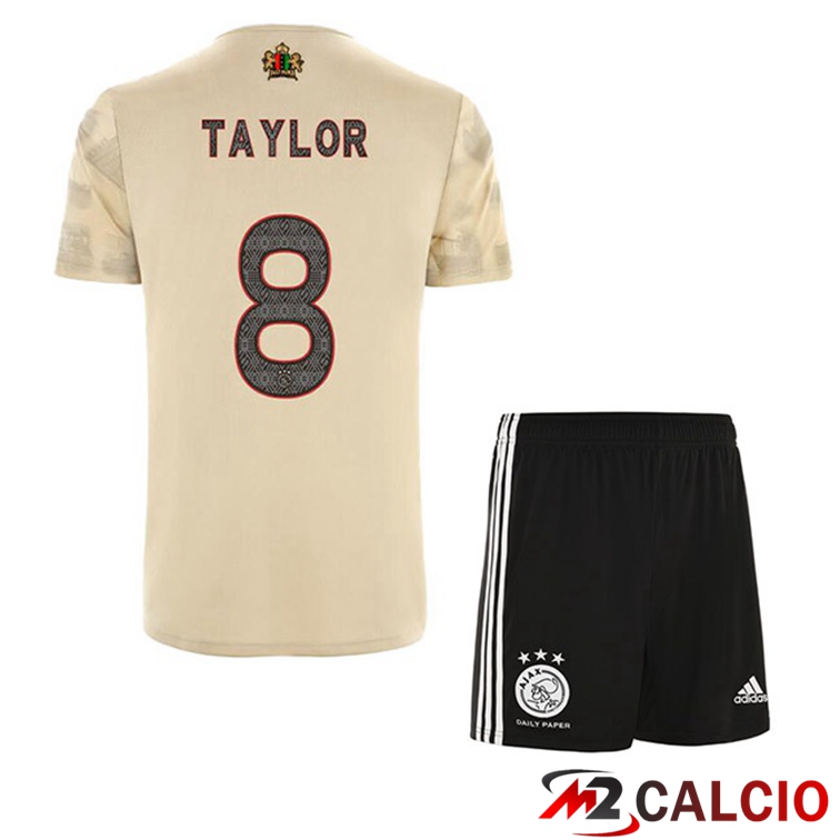 Maglie Calcio Personalizzate,Tute Calcio Squadre,Maglia Nazionale Italiana Calcio | Maglie Calcio AFC Ajax (Taylor 8) Bambino Terza Marrone 2022/2023