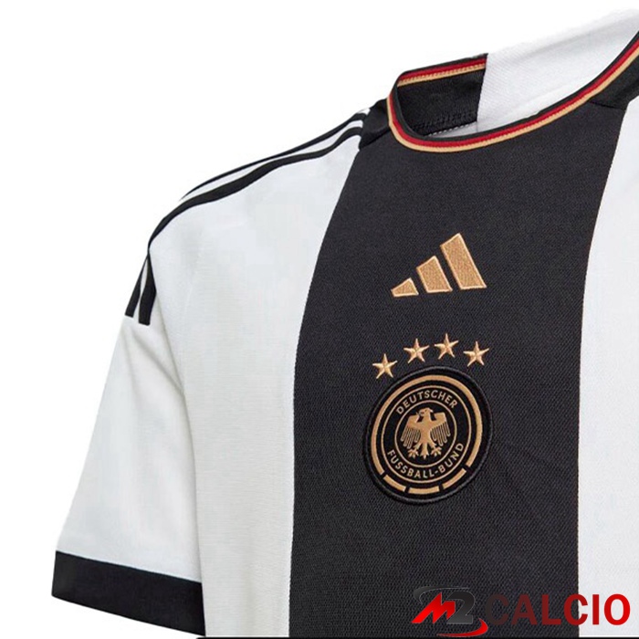 Maglie Calcio Germania Prima Nero Bianco Coppa del Mondo 2022