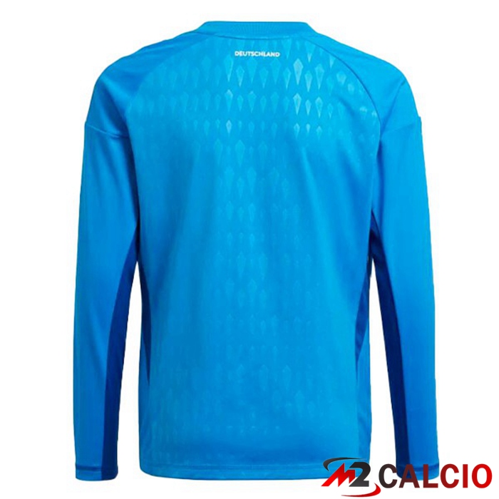Maglia Germania Portiere Maniche Lunghe Blu Coppa del Mondo 2022