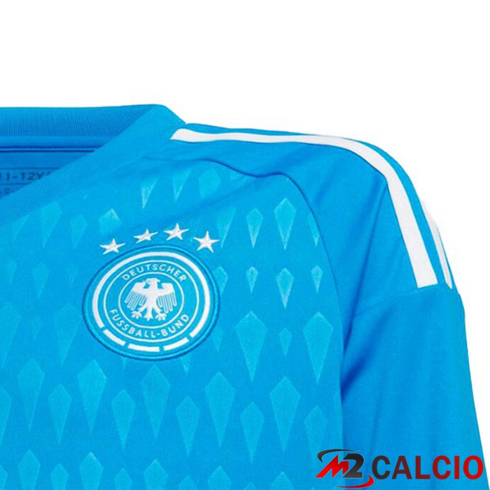 Maglia Germania Portiere Maniche Lunghe Blu Coppa del Mondo 2022