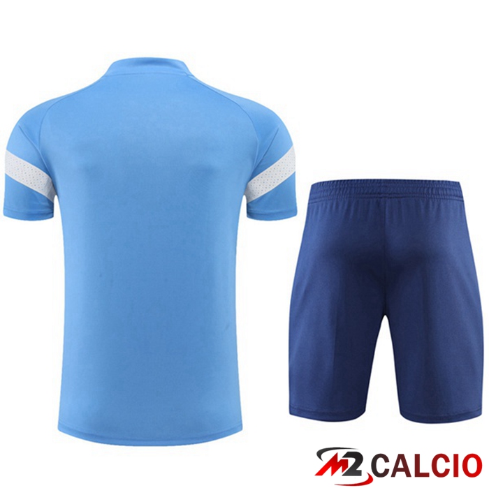 T Shirt Allenamento Manchester City + Shorts Blu 2022/2023