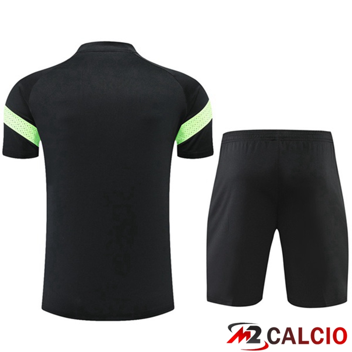 T Shirt Allenamento Manchester City + Shorts Nero 2022/2023