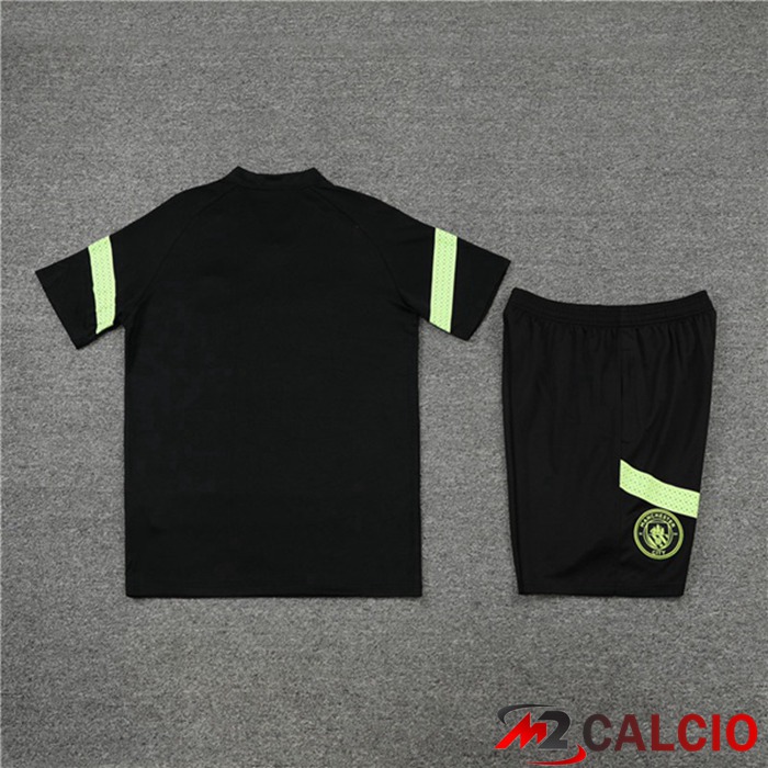 T Shirt Allenamento Manchester City + Shorts Nero 2022/2023