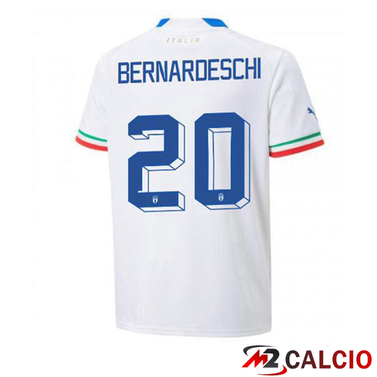 Maglie Calcio Personalizzate,Tute Calcio Squadre,Maglia Nazionale Italiana Calcio | Maglie Calcio Italia (Bernardeschi 20) Seconda Bianco 2022/2023