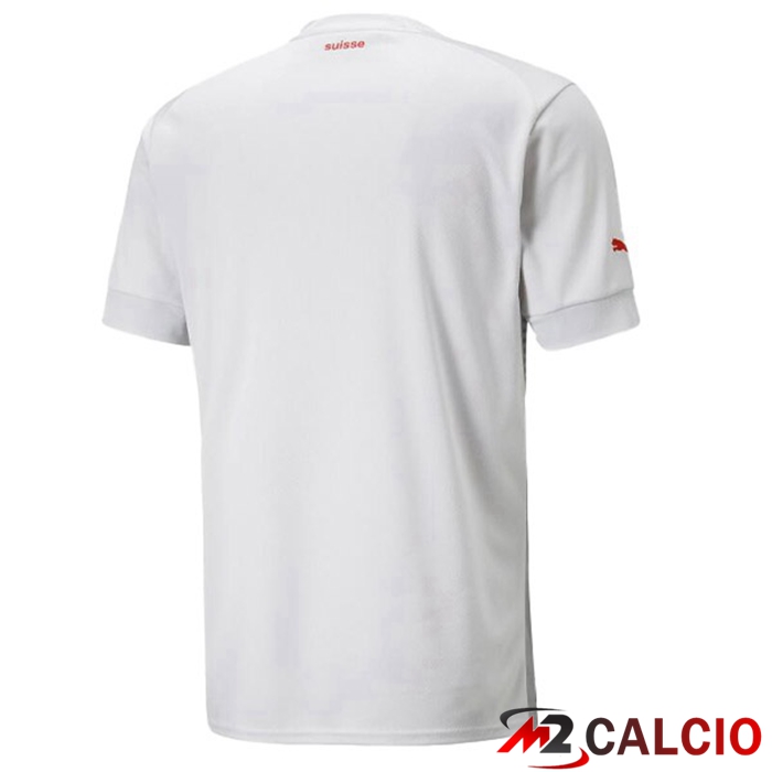 Maglie Calcio Svizzera Seconda Bianco Coppa del Mondo 2022