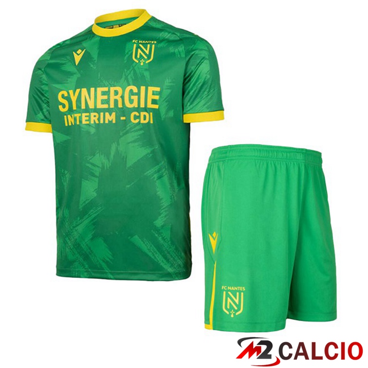 Maglie Calcio Personalizzate,Tute Calcio Squadre,Maglia Nazionale Italiana Calcio | Maglie Calcio FC Nantes Bambino Seconda Verde 2022/2023