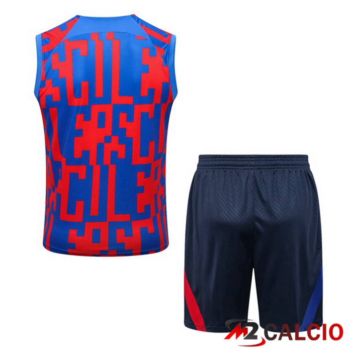 Canotta Calcio FC Barcellona + Shorts Blu Rosso 2022/2023