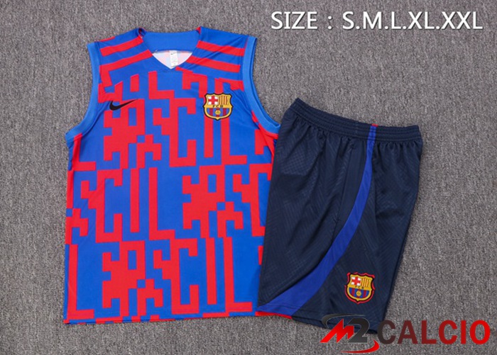 Canotta Calcio FC Barcellona + Shorts Blu Rosso 2022/2023