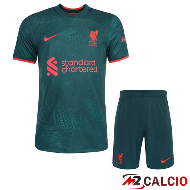 Maglie Calcio FC Liverpool Bambino Terza Verde 2022/2023