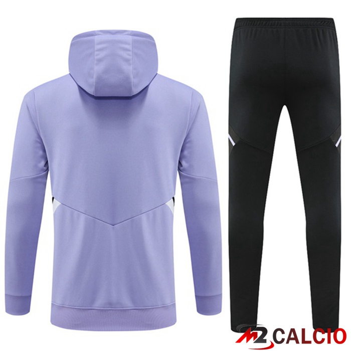 Insieme Giacca Con Cappuccio Tuta Real Madrid Porpora 2022/2023