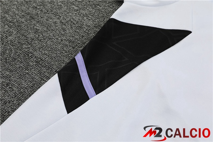 Insieme Giacca Con Cappuccio Tuta Real Madrid Bianco 2022/2023