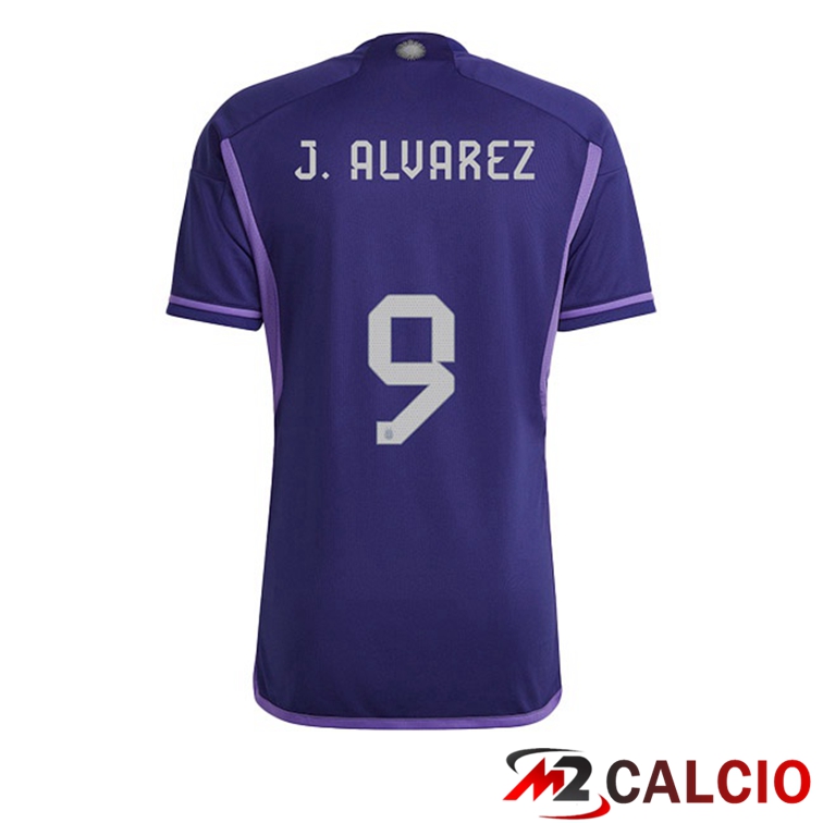 Maglie Calcio Personalizzate,Tute Calcio Squadre,Maglia Nazionale Italiana Calcio | Maglie Calcio Argentina (J.ALVAREZ 9) Seconda Porpora Coppa Del Mondo 2022