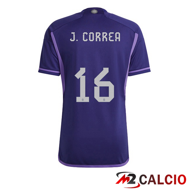 Maglie Calcio Personalizzate,Tute Calcio Squadre,Maglia Nazionale Italiana Calcio | Maglie Calcio Argentina (J.CORREA 16) Seconda Porpora Coppa Del Mondo 2022