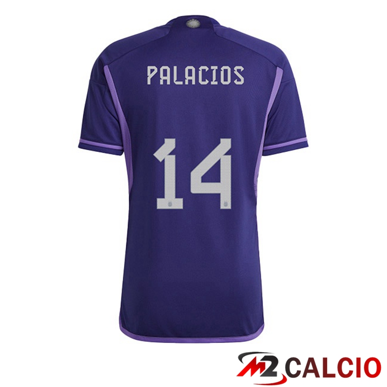 Maglie Calcio Personalizzate,Tute Calcio Squadre,Maglia Nazionale Italiana Calcio | Maglie Calcio Argentina (PALACIOS 14) Seconda Porpora Coppa Del Mondo 2022
