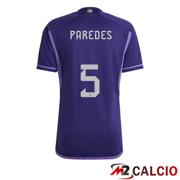 Maglie Calcio Personalizzate,Tute Calcio Squadre,Maglia Nazionale Italiana Calcio | Maglie Calcio Argentina (PAREDES 5) Seconda Porpora Coppa Del Mondo 2022