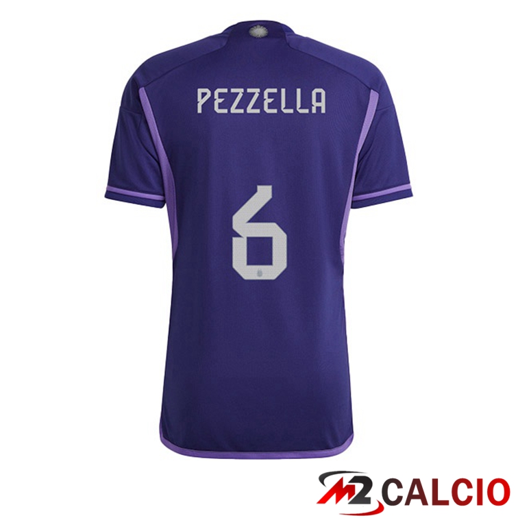 Maglie Calcio Personalizzate,Tute Calcio Squadre,Maglia Nazionale Italiana Calcio | Maglie Calcio Argentina (PEZZELLA 6) Seconda Porpora Coppa Del Mondo 2022