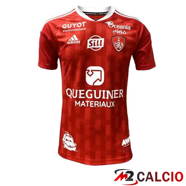 Maglie Calcio Personalizzate,Tute Calcio Squadre,Maglia Nazionale Italiana Calcio | Maglie Calcio Stade Brestois Prima Rosso 2022/2023