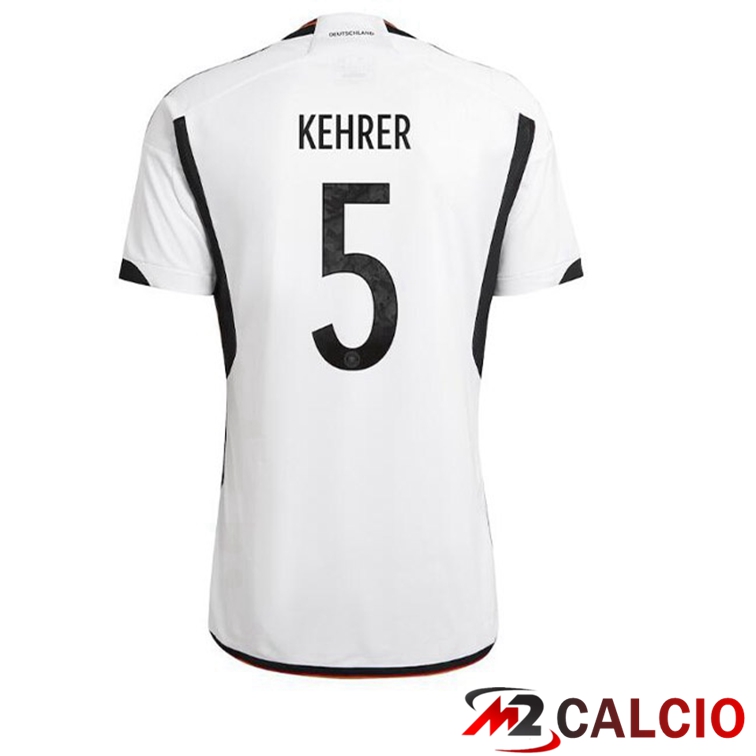 Maglie Calcio Personalizzate,Tute Calcio Squadre,Maglia Nazionale Italiana Calcio | Maglie Calcio Germania (KEHRER 5) Prima Nero Bianco 2022/2023
