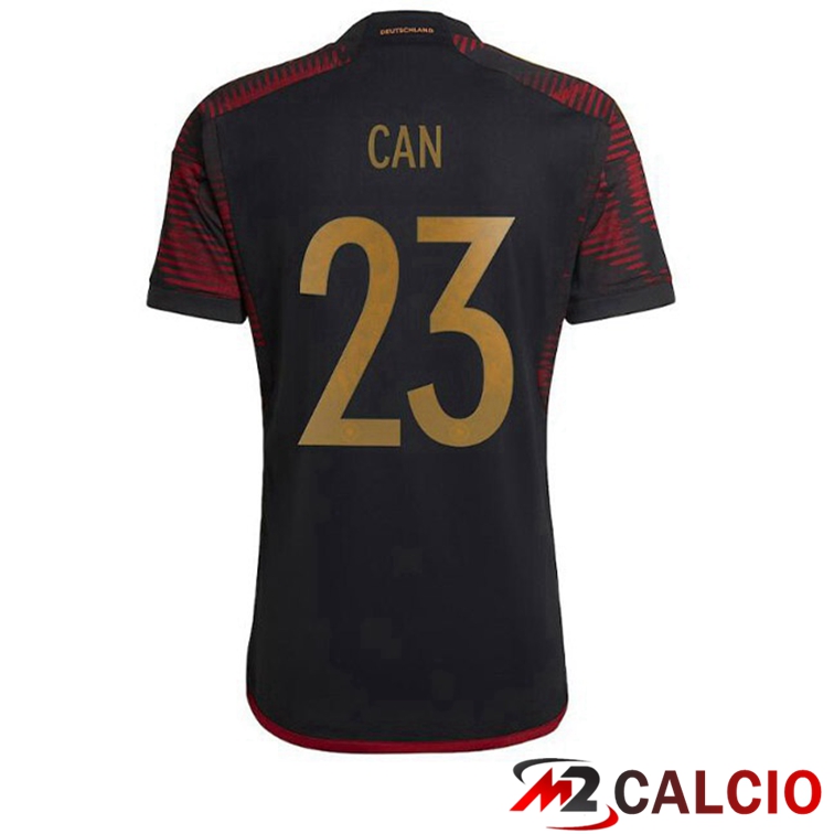 Maglie Calcio Personalizzate,Tute Calcio Squadre,Maglia Nazionale Italiana Calcio | Maglie Calcio Germania (CAN 23) Seconda Nero 2022/2023