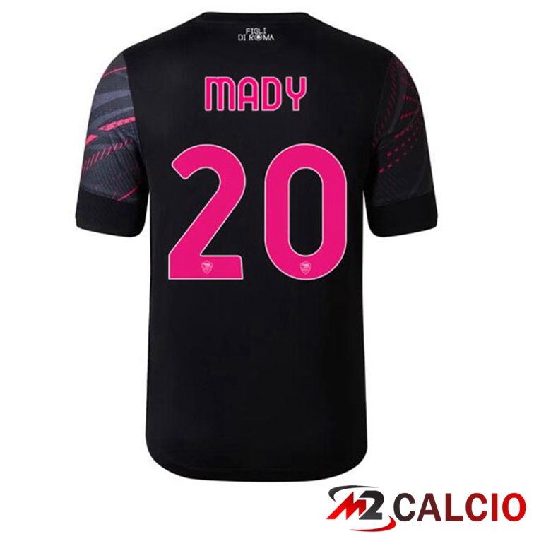 Maglie Calcio Personalizzate,Tute Calcio Squadre,Maglia Nazionale Italiana Calcio | Maglie Calcio AS Roma (MADY 20) Terza Nero 2022/2023