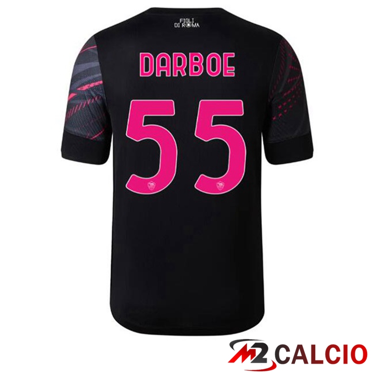 Maglie Calcio Personalizzate,Tute Calcio Squadre,Maglia Nazionale Italiana Calcio | Maglie Calcio AS Roma (DARBOE 55) Terza Nero 2022/2023
