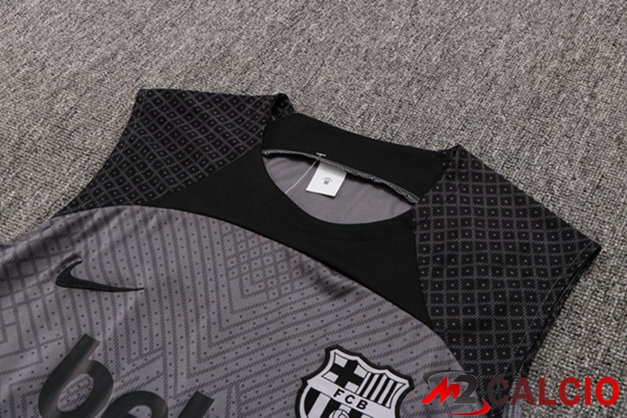 Canotta Calcio FC Barcellona + Shorts Grigio 2022/2023