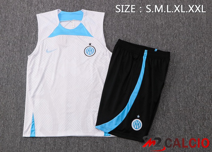 Canotta Calcio Inter Milan + Shorts Bianco 2022/2023