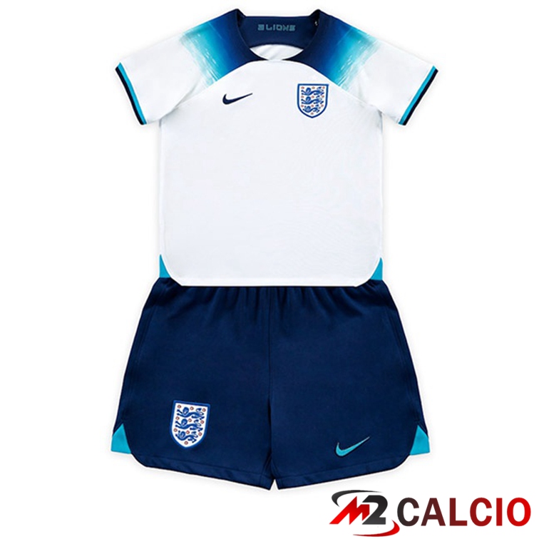 Maglie Calcio Inghilterra Bambino Prima Bianco 2022/2023