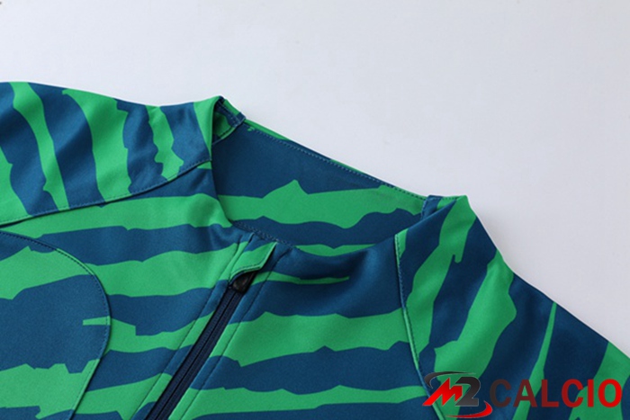 Insieme Tuta Calcio - Giacca Brasile Verde 2022/2023