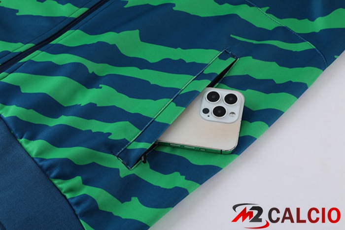 Insieme Tuta Calcio - Giacca Brasile Verde 2022/2023