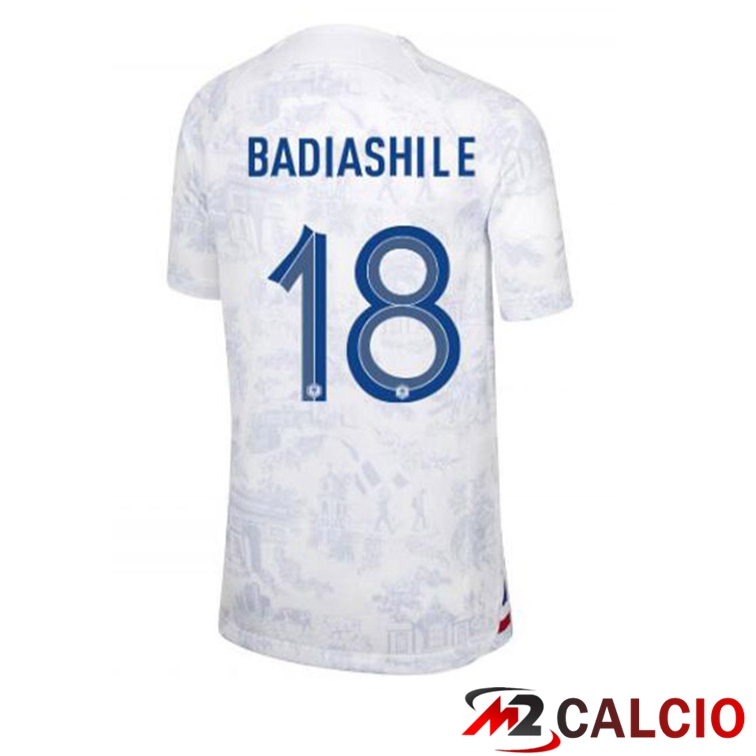 Maglie Calcio Personalizzate,Tute Calcio Squadre,Maglia Nazionale Italiana Calcio | Maglie Calcio Francia (BADIASHILE 18) Seconda Bianco Coppa Del Mondo 2022