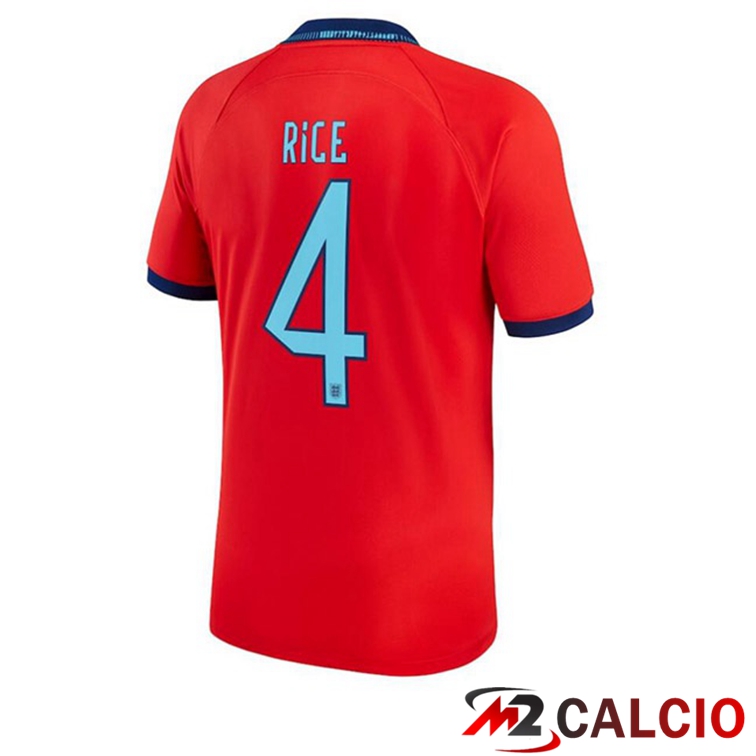 Maglie Calcio Personalizzate,Tute Calcio Squadre,Maglia Nazionale Italiana Calcio | Maglie Calcio Inghilterra (RICE 4) Seconda Rosso Coppa Del Mondo 2022