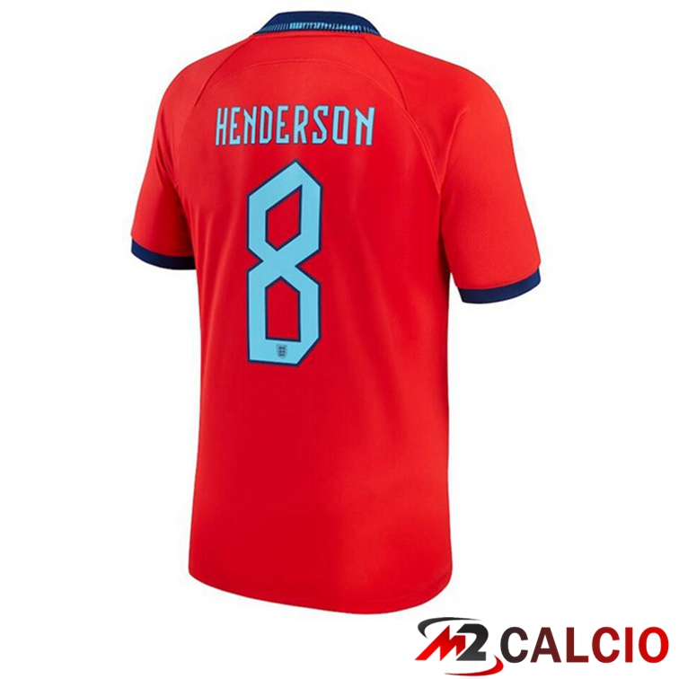Maglie Calcio Personalizzate,Tute Calcio Squadre,Maglia Nazionale Italiana Calcio | Maglie Calcio Inghilterra (HENDERSON 8) Seconda Rosso Coppa Del Mondo 2022