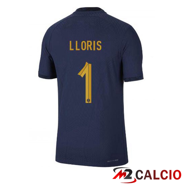 Maglie Calcio Personalizzate,Tute Calcio Squadre,Maglia Nazionale Italiana Calcio | Maglie Calcio Francia (LLORIS 1) Prima Blu Royal Coppa Del Mondo 2022