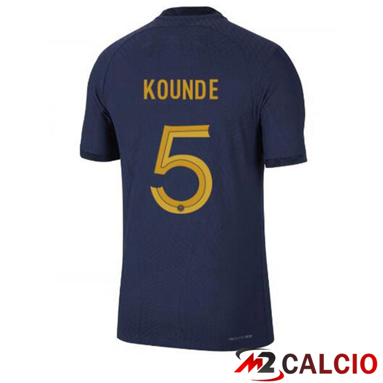 Maglie Calcio Personalizzate,Tute Calcio Squadre,Maglia Nazionale Italiana Calcio | Maglie Calcio Francia (KOUNDE 5) Prima Blu Royal Coppa Del Mondo 2022