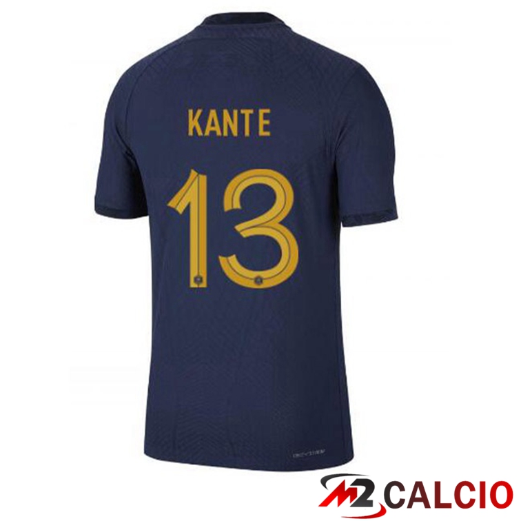 Maglie Calcio Personalizzate,Tute Calcio Squadre,Maglia Nazionale Italiana Calcio | Maglie Calcio Francia (KANTE 13) Prima Blu Royal Coppa Del Mondo 2022