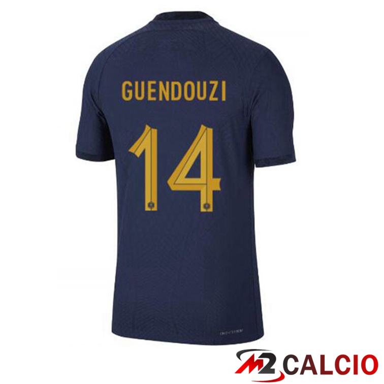 Maglie Calcio Personalizzate,Tute Calcio Squadre,Maglia Nazionale Italiana Calcio | Maglie Calcio Francia (GUENDOUZI 14) Prima Blu Royal Coppa Del Mondo 2022