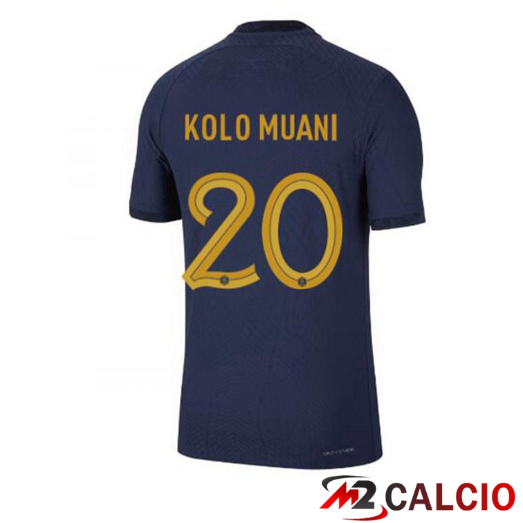 Maglie Calcio Personalizzate,Tute Calcio Squadre,Maglia Nazionale Italiana Calcio | Maglie Calcio Francia (KOLO MUANI 20) Prima Blu Royal Coppa Del Mondo 2022