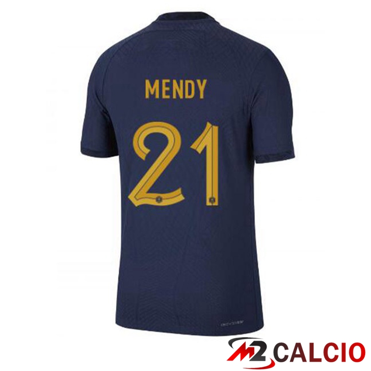 Maglie Calcio Personalizzate,Tute Calcio Squadre,Maglia Nazionale Italiana Calcio | Maglie Calcio Francia (MENDY 21) Prima Blu Royal Coppa Del Mondo 2022