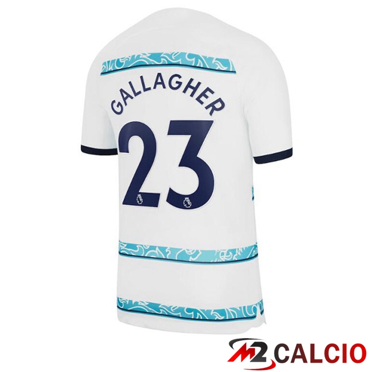 Maglie Calcio Personalizzate,Tute Calcio Squadre,Maglia Nazionale Italiana Calcio | Maglie Calcio FC Chelsea (GALLAGHER 23) Seconda Bianco 2022/2023