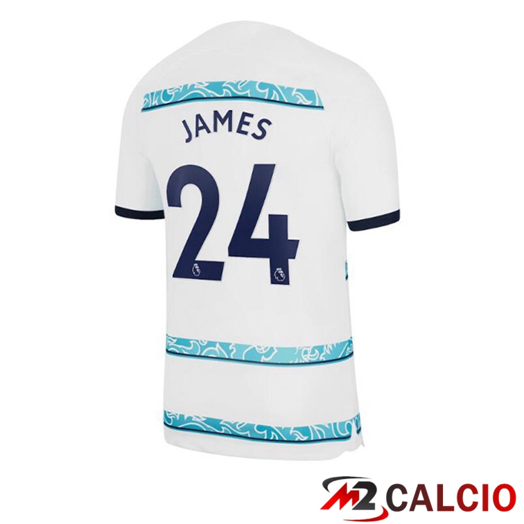 Maglie Calcio Personalizzate,Tute Calcio Squadre,Maglia Nazionale Italiana Calcio | Maglie Calcio FC Chelsea (JAMES 24) Seconda Bianco 2022/2023