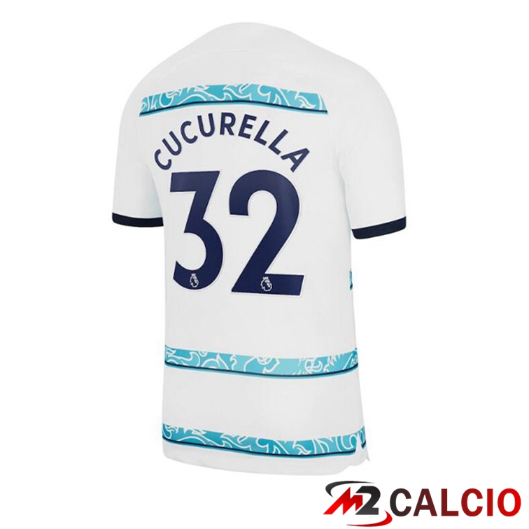 Maglie Calcio Personalizzate,Tute Calcio Squadre,Maglia Nazionale Italiana Calcio | Maglie Calcio FC Chelsea (CUCURELLA 32) Seconda Bianco 2022/2023