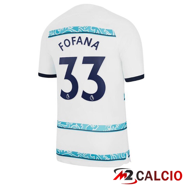 Maglie Calcio Personalizzate,Tute Calcio Squadre,Maglia Nazionale Italiana Calcio | Maglie Calcio FC Chelsea (FOFANA 33) Seconda Bianco 2022/2023