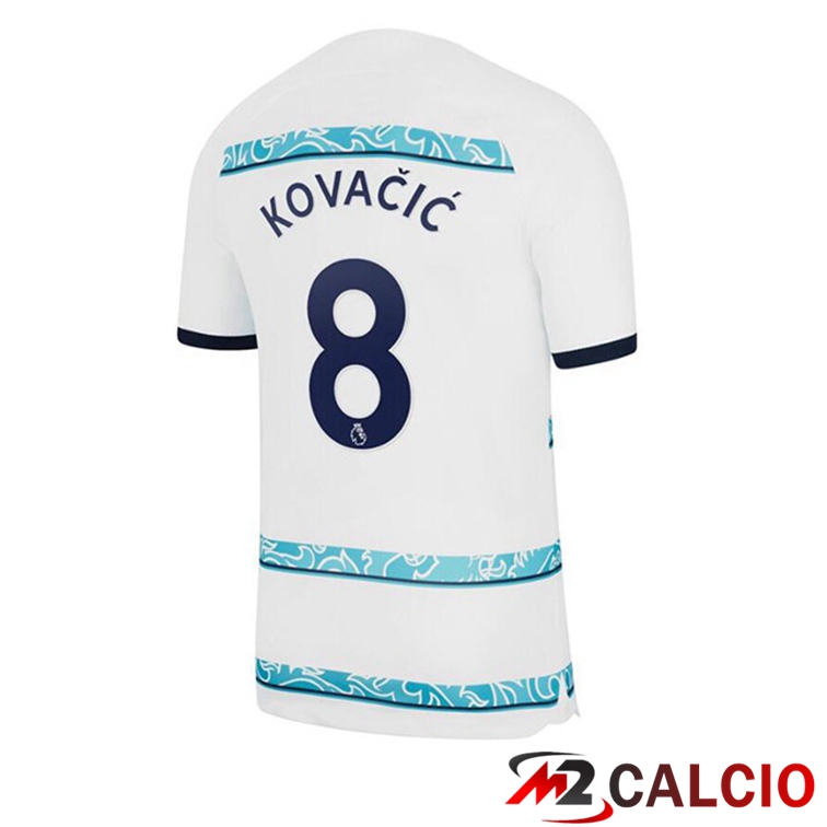 Maglie Calcio Personalizzate,Tute Calcio Squadre,Maglia Nazionale Italiana Calcio | Maglie Calcio FC Chelsea (KOVACIC 8) Seconda Bianco 2022/2023