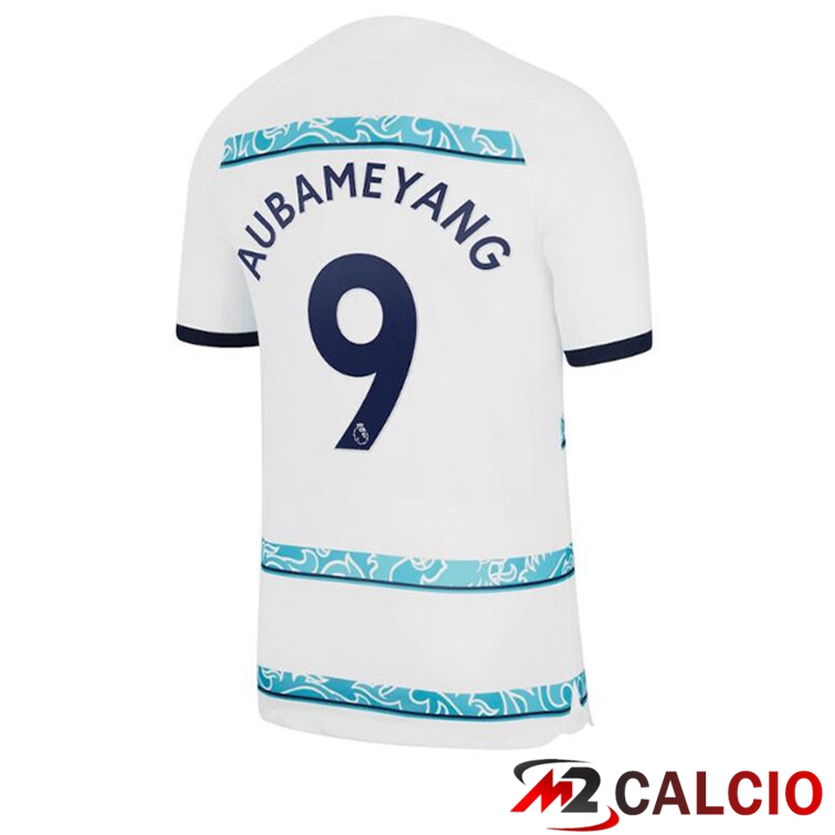 Maglie Calcio Personalizzate,Tute Calcio Squadre,Maglia Nazionale Italiana Calcio | Maglie Calcio FC Chelsea (AUBAMEYANG 9) Seconda Bianco 2022/2023