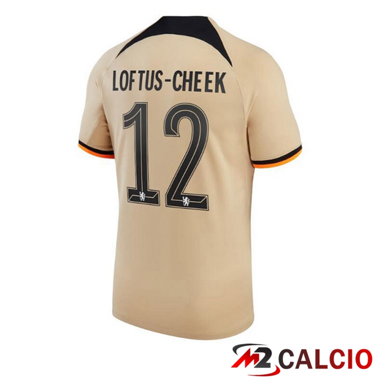 Maglie Calcio Personalizzate,Tute Calcio Squadre,Maglia Nazionale Italiana Calcio | Maglie Calcio FC Chelsea (LOFTUS-CHEEK 12) Terza Marrone 2022/2023