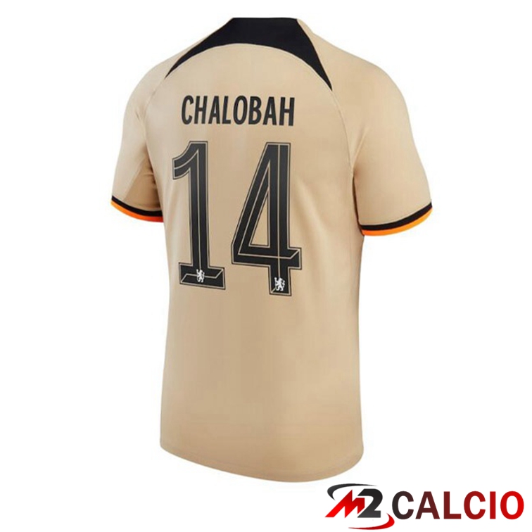 Maglie Calcio Personalizzate,Tute Calcio Squadre,Maglia Nazionale Italiana Calcio | Maglie Calcio FC Chelsea (CHALOBAH 14) Terza Marrone 2022/2023