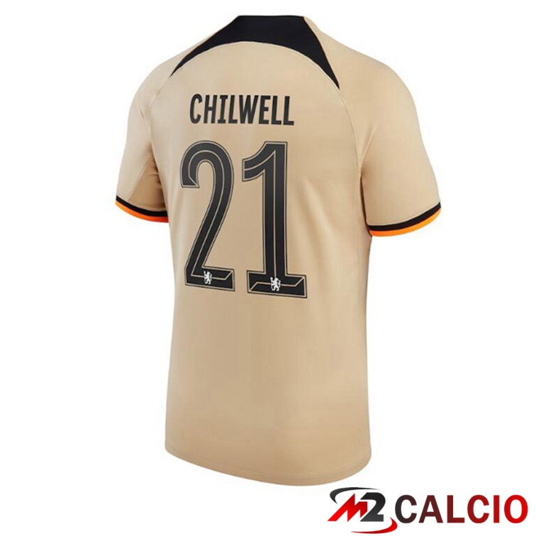 Maglie Calcio Personalizzate,Tute Calcio Squadre,Maglia Nazionale Italiana Calcio | Maglie Calcio FC Chelsea (CHILWELL 21) Terza Marrone 2022/2023