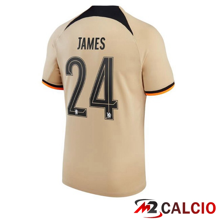 Maglie Calcio Personalizzate,Tute Calcio Squadre,Maglia Nazionale Italiana Calcio | Maglie Calcio FC Chelsea (JAMES 24) Terza Marrone 2022/2023