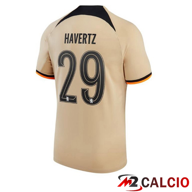Maglie Calcio Personalizzate,Tute Calcio Squadre,Maglia Nazionale Italiana Calcio | Maglie Calcio FC Chelsea (HAVerdeZ 29) Terza Marrone 2022/2023